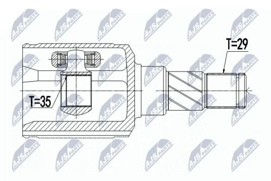 Nty Drivknute drivaksel NTY NPW CH 075 Nty Drivknute drivaksel NTY NPW CH 075