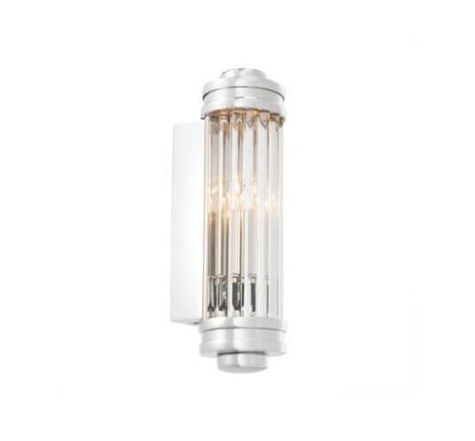 Vegglampe Gascogne nikkel XS