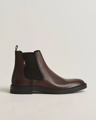 Hugo Boss Boss BLACK Calev Leather Chelsea Boot Dark Brown