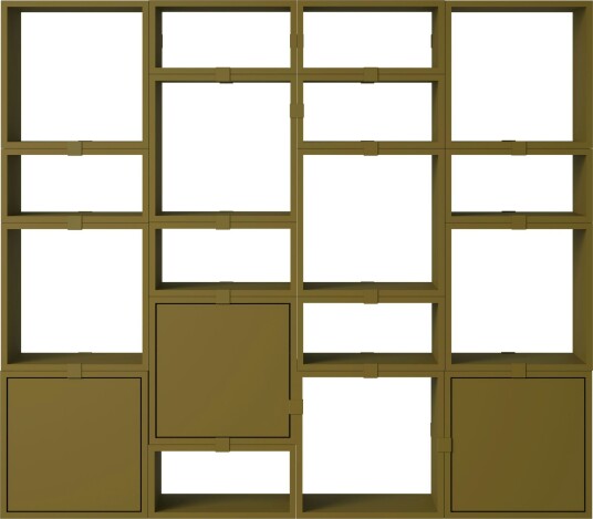 Stacked Configuration 4 Bokhylle Mørkegrønn