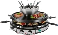 ProfiCook 2in1 Raclette Grill & Fondue Set PC RG/FD 1245 (black/silver)