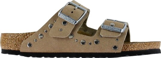 Birkenstock Sandaler Arizona Revet Soft Grå Birkenstock 35 Sandals Brun