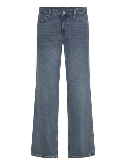 Weekday Ample Low Rise Loose Wide Leg Jeans - Blue - 26 x 32