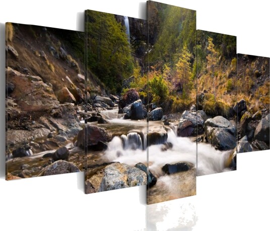 Bilde A Waterfall In The Middle Of Wild Nature 100x50 Artgeist sp. z o. o.
