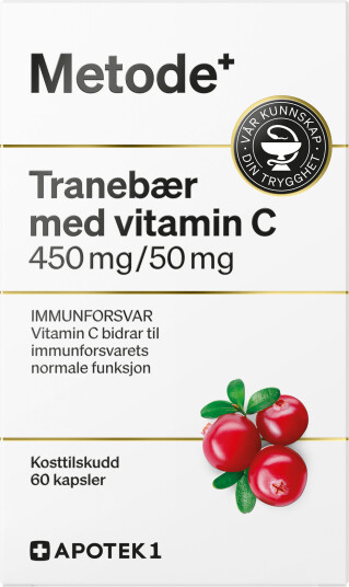 Metode tranebær med vitamin C kapsler 60 stk