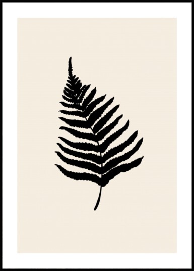 Minimal Fern Silhouette Plakat / 40x50