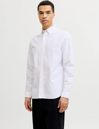 Jack & Jones Jjeharvey Oxford L/S Shirt Noos White XS Jack & Jones Jjeharvey Oxford L/S Shirt Noos White XS