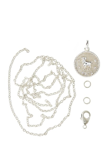 Me & My Box Zodiac Coin Pendant And Chain Set, Aries - Silver - ONE SIZE Me & My Box Zodiac Coin Pendant And Chain Set, Aries - Silver - ONE SIZE
