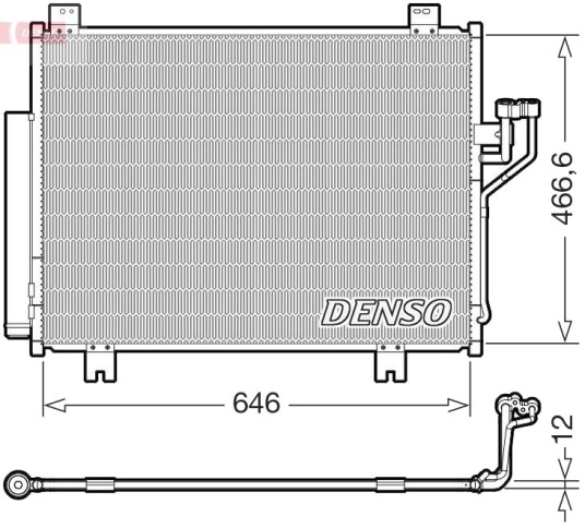 DENSO DCN44021 Kondensator, klimaanlegg