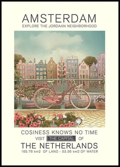 Amsterdam print Plakat / 40x50cm Amsterdam print Plakat / 40x50cm