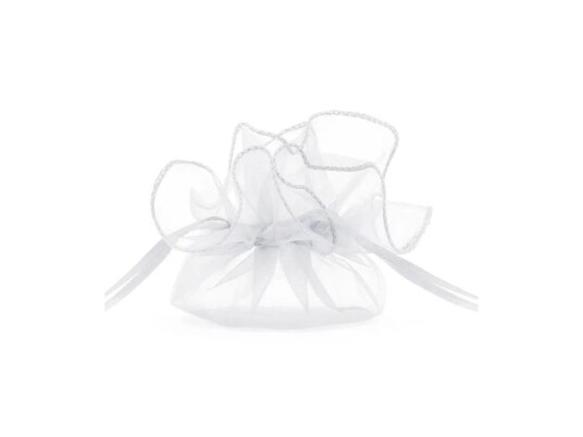 Party Deco Hvide Organza Poser 25 Cm