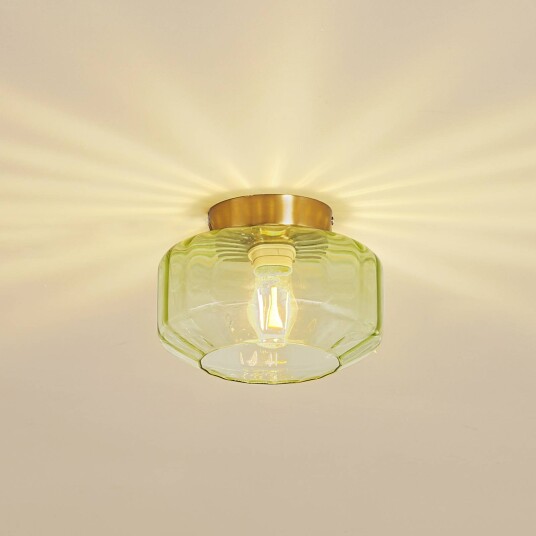Lindby taklampe Hildur grønn glass Ø 22 cm