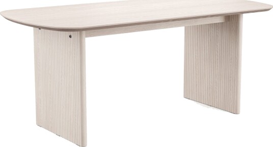Alma Rektangulært Spisebord 180×90 cm Finér Hvitlasert