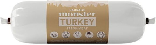 Monster Pet Food Hundepølse med kalkun 400 g - Våtfôr til hunder