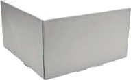 Kageæske Hængslet Låg Høj L220xb220xh120mm Pap Med Åben Front Uden Rude Hvid,100 Stk/Krt
