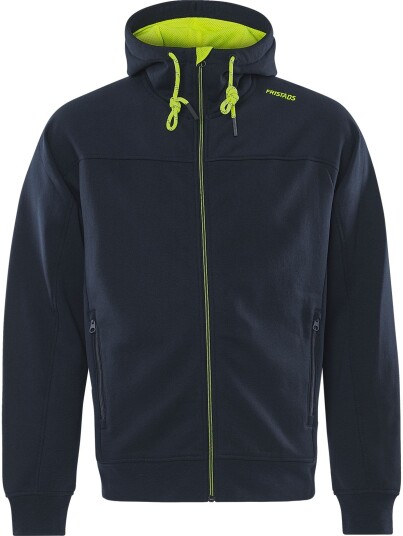 Fristads 7550 GSM Hettegenser marineblå/gul, hel glidelås Marineblå/gul, Klær