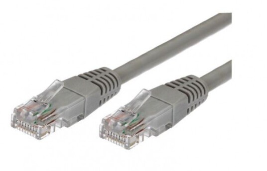 Kobber Patch Cord Cat.5E Rj45 Utp 1M. Grå - Pakke Med 10 Stk Kobber Patch Cord Cat.5E Rj45 Utp 1M. Grå - Pakke Med 10 Stk