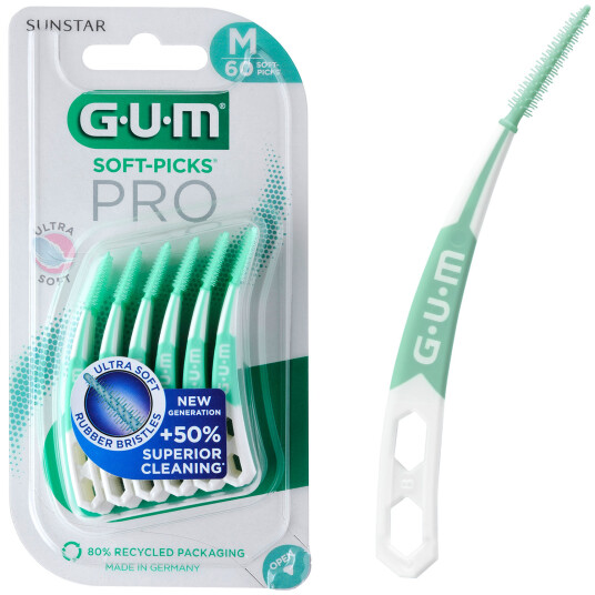 GUM Soft-Picks 60 stk. PRO Gap børster Medium GUM Soft-Picks 60 stk. PRO Gap børster Medium