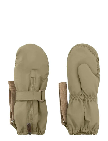 MINI A TURE Matcesar Fleece Lined Mittens - Khaki green - 18/24M