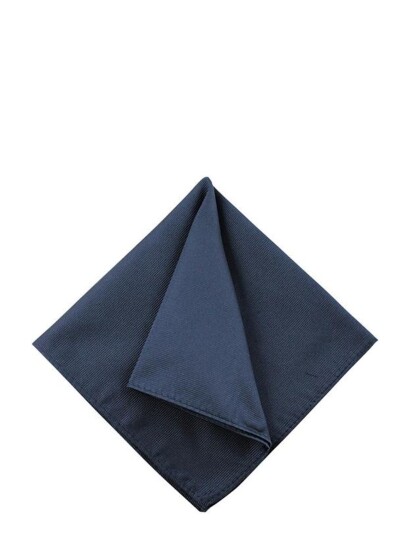 Portia 1924 Solid Silk Pocket Square - Navy - ONE SIZE