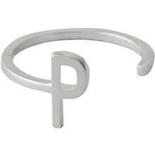 Design Letters Ring Silver A-Z P Design Letters Ring Silver A-Z P
