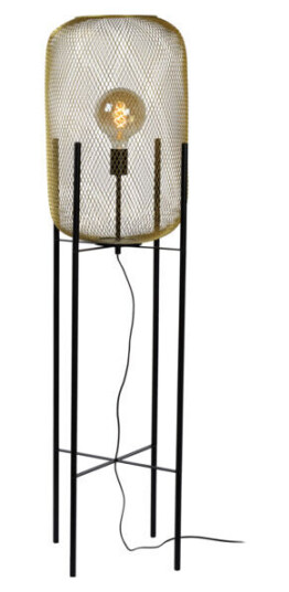 Lucide Mesh Gulvlampe 135cm E27 Matt Messing - 92052 Lucide Mesh Gulvlampe 135cm E27 Matt Messing - 92052