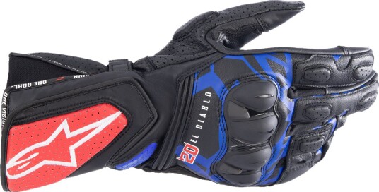 MC-hansker Alpinestars FQ20 SP-8 V3 Monster Svart/Blå/Lyse Rød/Grønn XL