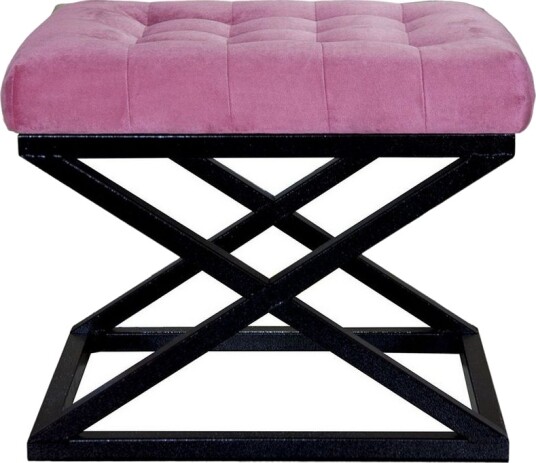 Gillie Sittepuff 40 cm Svart/Fuksia