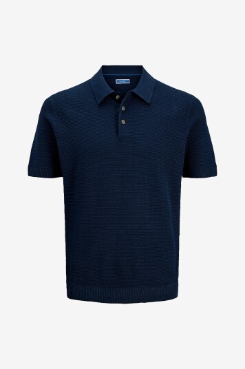 Jack & Jones Junior   Pologenser jprBluriley Knit Polo SS Jnr   Blå