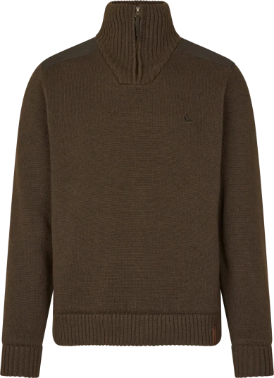 Seeland Tåket vindjakke strikket genser Herre Dark Brown 3XL