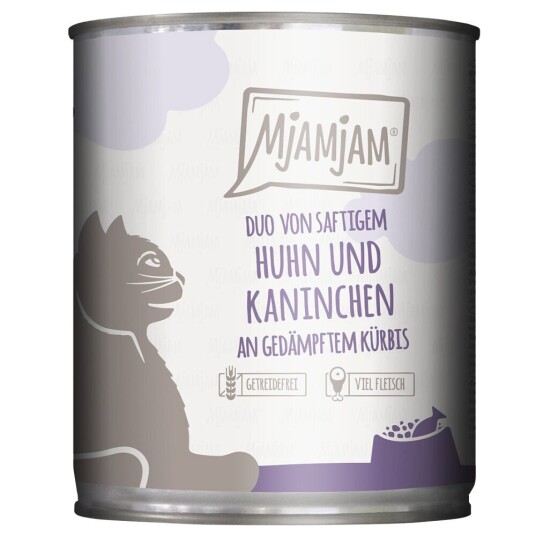 Mjamjam Duo 6 X 800 G Saftig Kylling Og Kanin Med Dampet Gresskar Mjamjam Duo 6 X 800 G Saftig Kylling Og Kanin Med Dampet Gresskar
