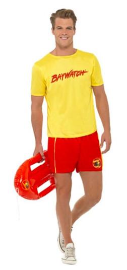 Baywatch Med T-Skjorte Karnevalskostyme Baywatch Med T-Skjorte Karnevalskostyme