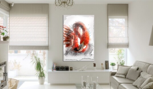 Tavle Red Flamingo 60X90 Artgeist sp. z o. o.