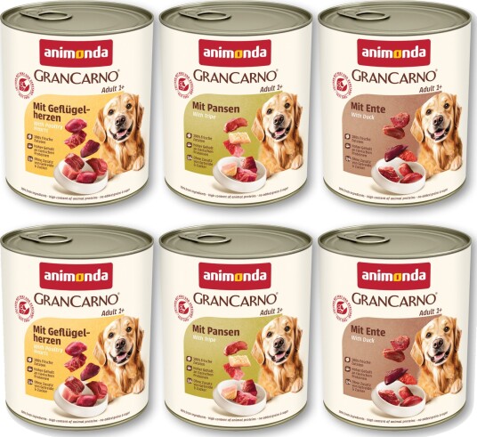 Animonda Grancarno Våtfôr Sparepakke Grancarno Original Blandet Pakke 3 24 X 800 G
