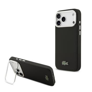 Lacoste iPhone 17 Pro Max Iconic Petit Pique kamerastativ-deksel - MagSafe-kompatibel - Svart