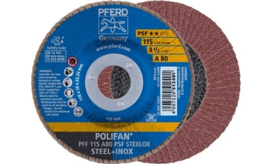 Pferd Lamellskive PFF 115 A 80 PSF Steelox 115mm 13300 rpm 10 stk