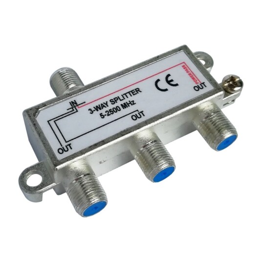 DELTACO 3-VEIS SPLITTER F-KONTAKT DC PASS