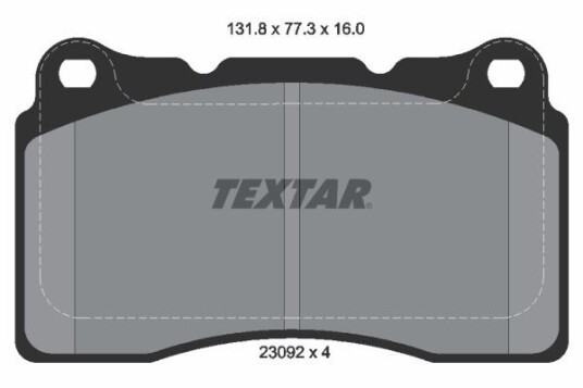 Bremseklosser TEXTAR 2309203 Bremseklosser TEXTAR 2309203