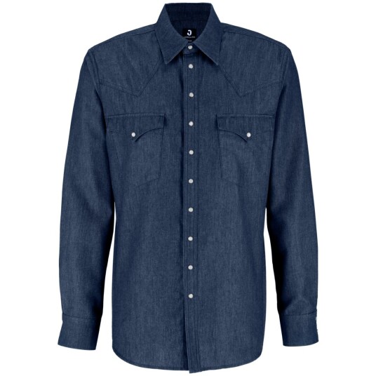 JOBELINE Ryan Slim Fit Denimskjorte herre Mørkeblå 39/40