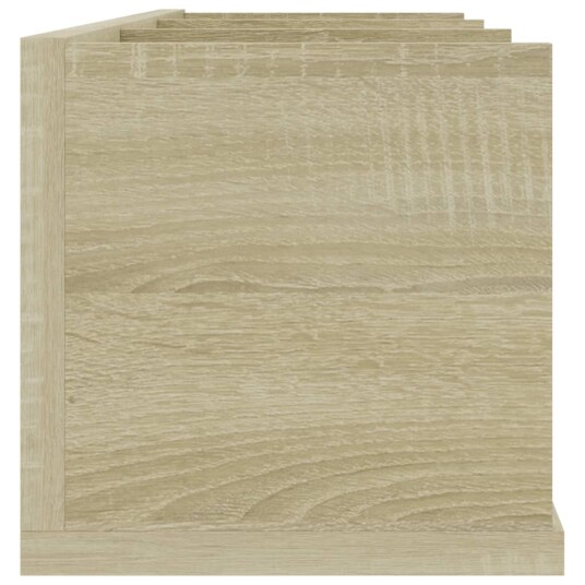 vidaXL Veggmontert CD-hylle sonoma eik 75x18x18 cm sponplate vidaXL Veggmontert CD-hylle sonoma eik 75x18x18 cm sponplate