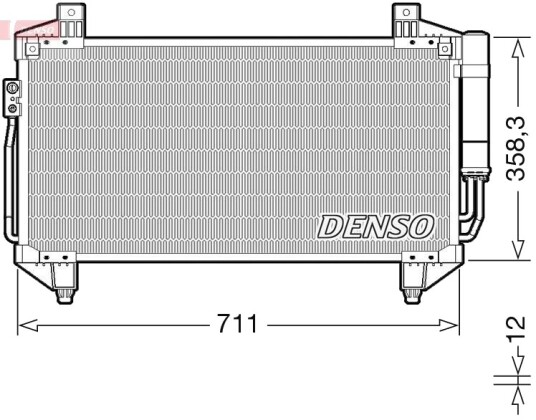 Kondensator, klimaanlegg DENSO DCN45011