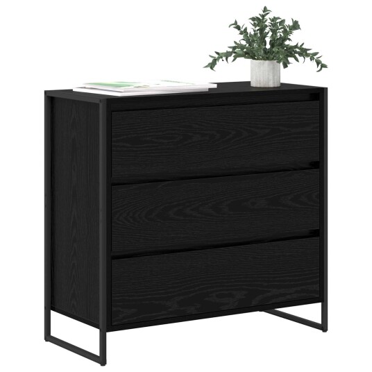 Serviesskap Svart Eik 79 x 36 x 75.5 cm Konstruert tre Serviesskap Svart Eik 79 x 36 x 75.5 cm Konstruert tre