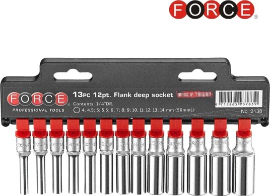 FORCE 2138-5 Pipenøkkelsett