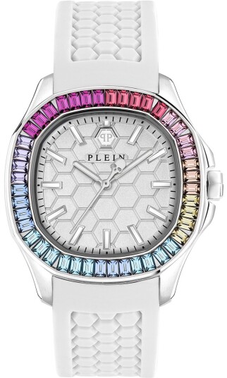 Philipp Plein Dameklokke PWTAA0223 Spectre Hvit/Gummi Ø38 mm