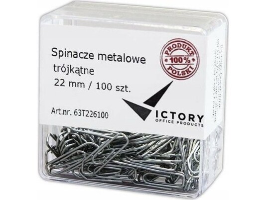 Victory Office Produkt Victory Office Kontorklipper 22Mm 100 Stk. Trekantulær Plastbeholder