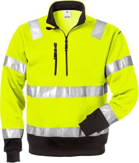 Fristads Sweatshirt 728 Shv, Klass 3 Varsel Gul/svart Xs Fristads Sweatshirt 728 Shv, Klass 3 Varsel Gul/svart Xs
