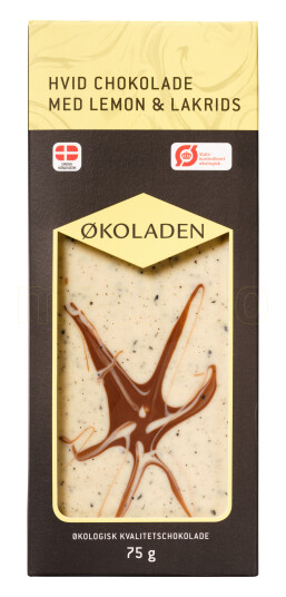 Økoladen Sjokolade Hvit Lemon/lakris Ø 75g Økoladen Sjokolade Hvit Lemon/lakris Ø 75g