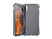 ITSKINS Spectrum Clear Antimicrobial - Baksidedeksel for mobiltelefon - termoplast-polyuretan (TPU), Impacthane - svart - for Apple iPhone XS Max