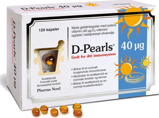 Pharma Nord Bio D Pearls 40 µg 120 tabletter Pharma Nord Bio D Pearls 40 µg 120 tabletter