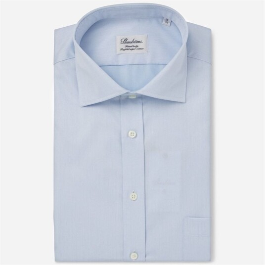 Stenströms Fitted Body Kort Erm Light Blue